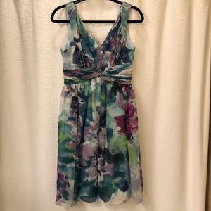 Floral sleeveless dress, perfect for a wedding!